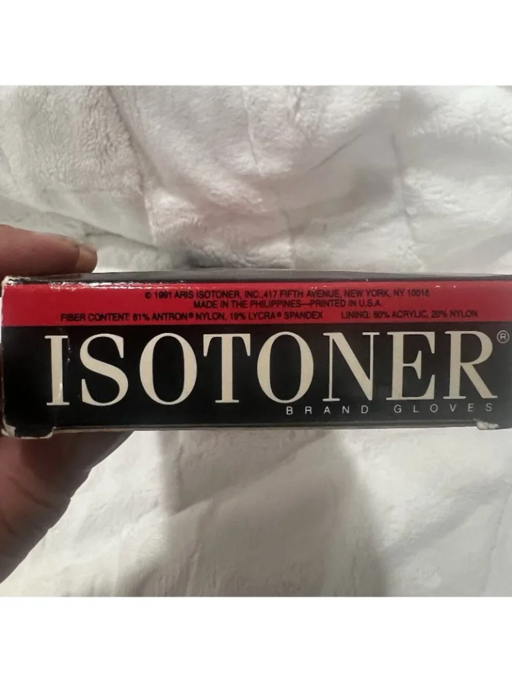 Isotoner Warm Lined Gloves Taupe Women One Size 6.5-8 Leather Trim NIB - Picture 9 of 9